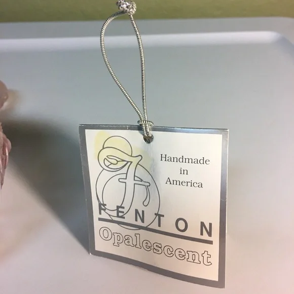 SOLD Beautiful Retro Fenton Pink Opalescent Glass Dinner Bell - Picture 12 of 12